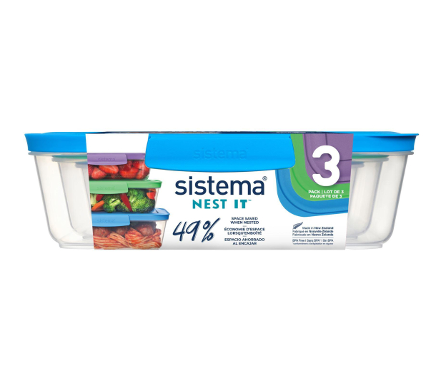 SISTEMA Pojemniki na żywność Nest it 3 Pack TRI (59153) - 1477857 - zdjęcie 5